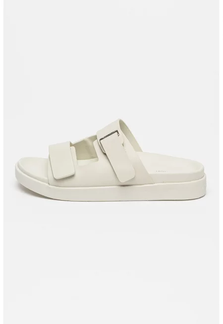 Кожени чехли с велкро - Бял