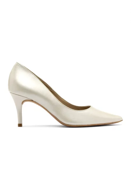 Кожени обувки стилето Ofelia - Крем