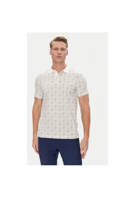 Мъжка поло тениска  10019271 30045555 - Памук - Бежов - Бежов