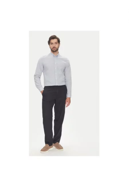 Мъжка риза  30-203344B - Лен/Памук - Светлосиня - Светлосин