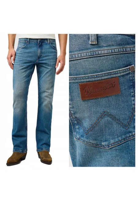 Мъжки дънки -  Horizon - Straight Fit - Висока талия - 5 джоба - Цип - Дълги - Памук - W38-L32 US - Син