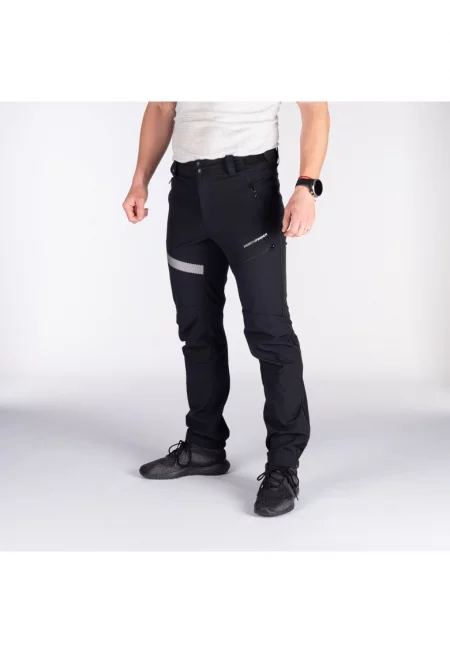 Мъжки хибридни софтшел панталони с пълно отваряне 10K/10K Ganek - Черен