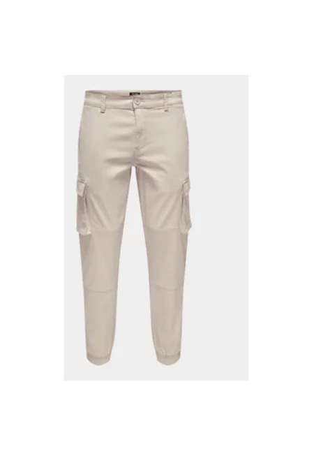 Мъжки панталон -  303333102 - Памук/Памук - Бежов - Бежов