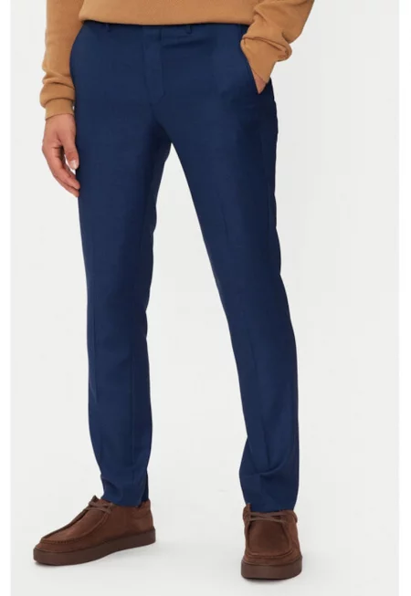 Мъжки панталон -  304513749 - Рециклиран полиестер/Вълна - Син - Син