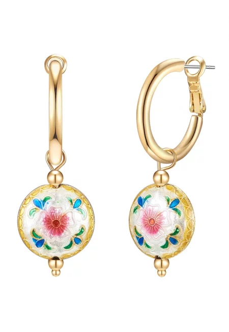 Обеци с покритие от 14K злато - Златист