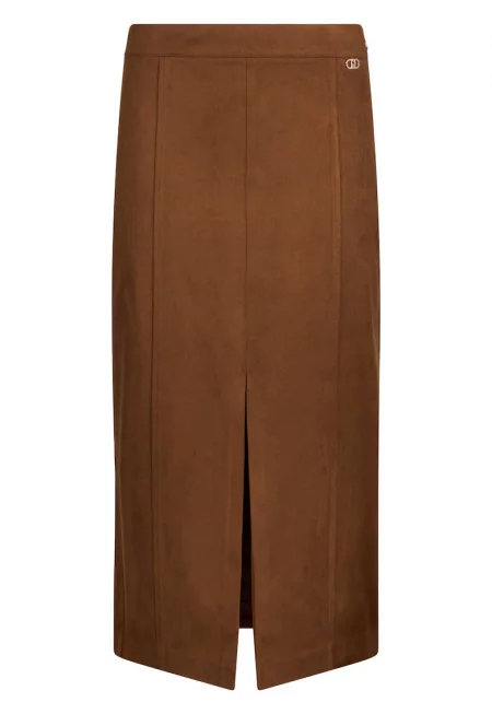 Пола с цепка отпред - Коняк кафяв