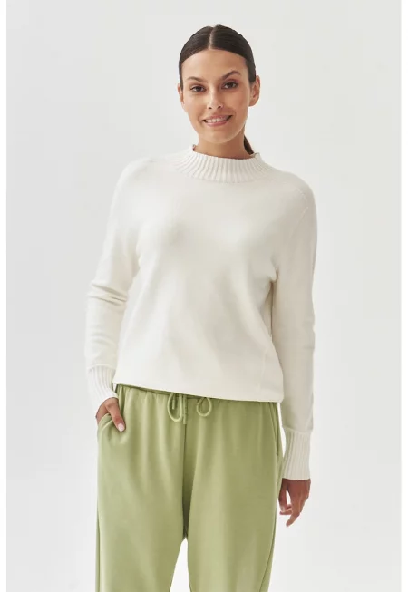 Поло с дълги ръкави - Мръснобял