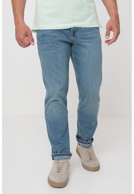 Прави дънки - Син меланж