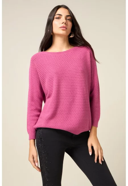 Пуловер с деколте тип лодка