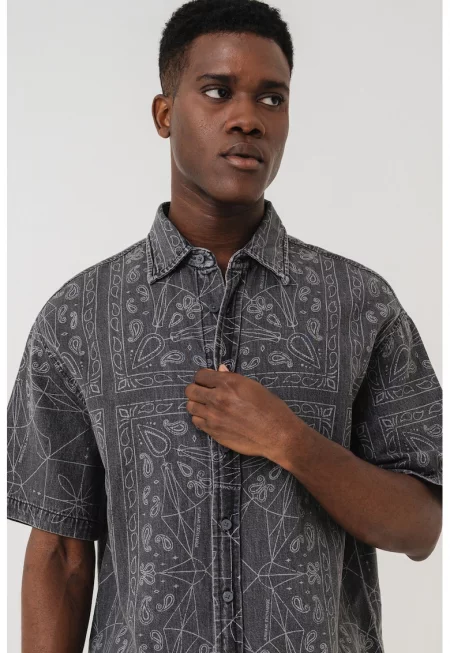 Риза от памук и лен