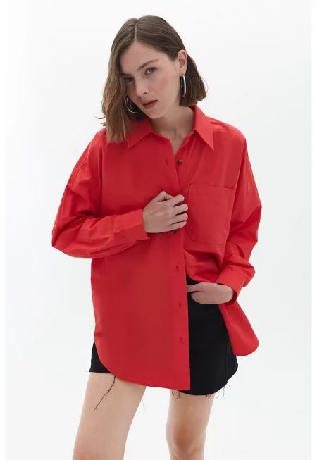 Риза с паднали ръкави