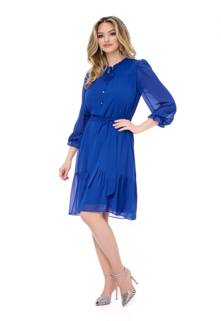 Рокля Amelie с 3/4 ръкави - Кралско Синьо