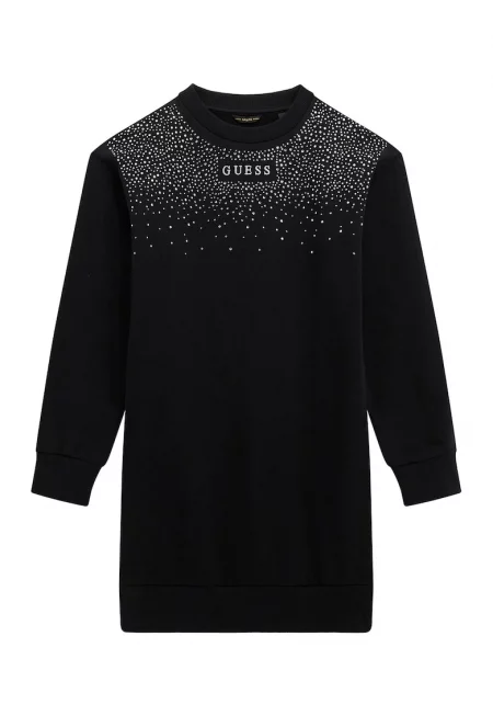 Рокля-пуловер с декоративни камъни