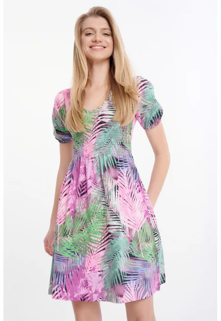 Рокля с десен и шпиц