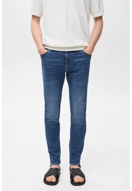 Скосени слим дънки