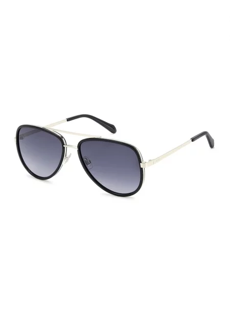Слънчеви очила Aviator с градиента - Златист - Черен -