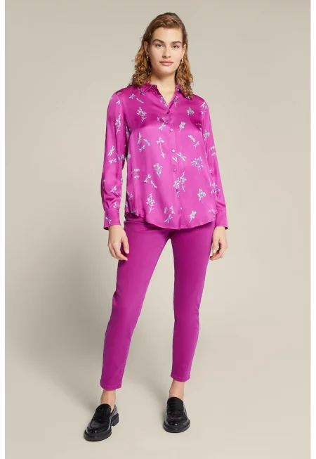 Слим панталон с изчистен дизайн - Светлорозов