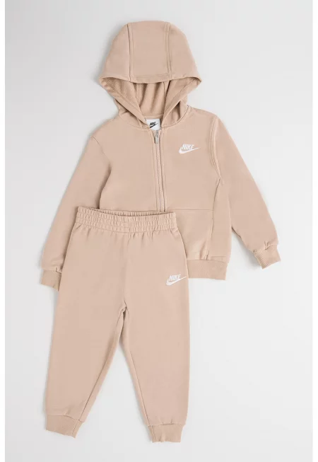 Спортен екип с памук с лого - Бежов