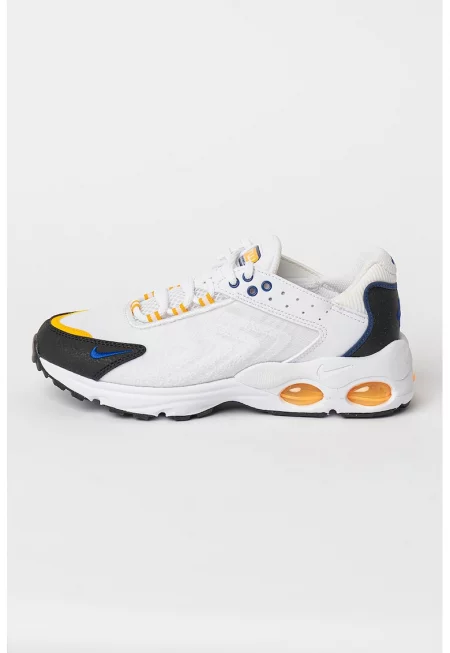 Спортни обувки Air Max с еко кожа - Черен/Оранжев/Мръснобял