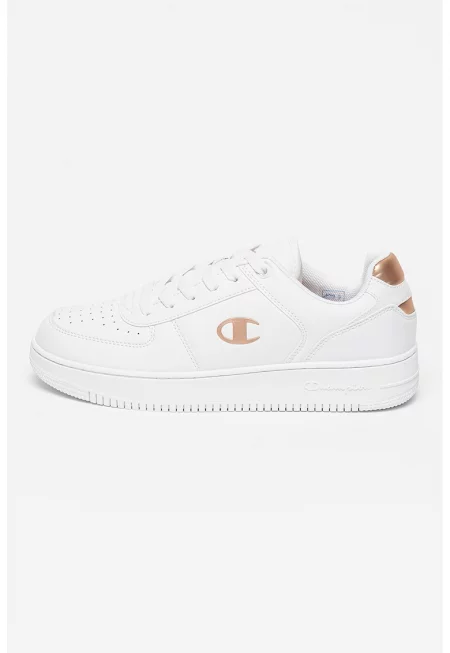 Спортни обувки Andy от еко кожа с лого - Бял