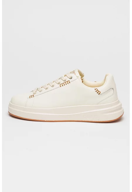 Спортни обувки Elba от кожа и еко кожа - Слонова кост/Кафяв