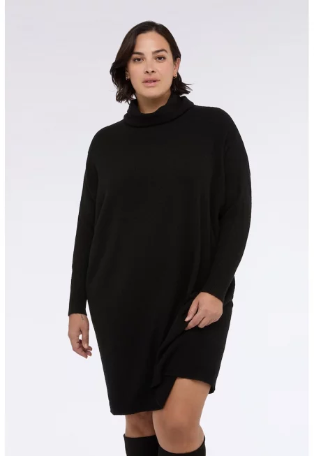 Свободна рокля-поло - Черен -