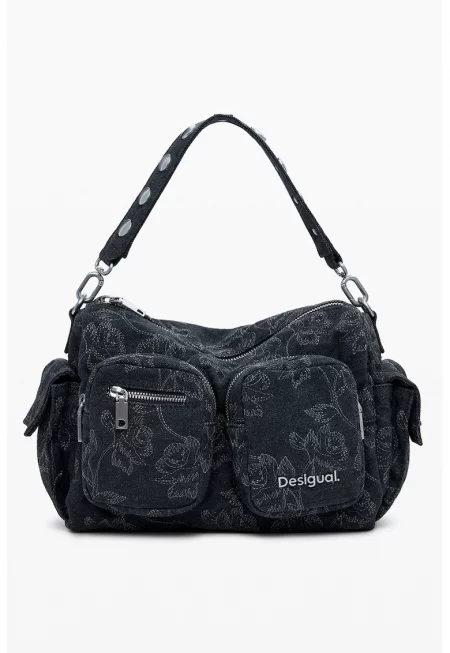 Текстилна чанта за рамо с бродерии