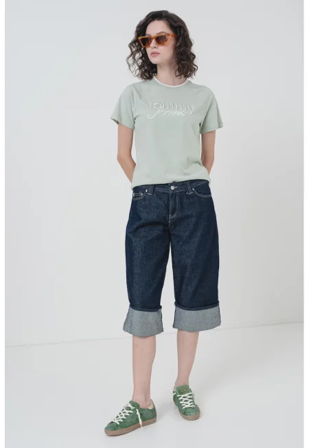 Тениска с памук с бродирано лого