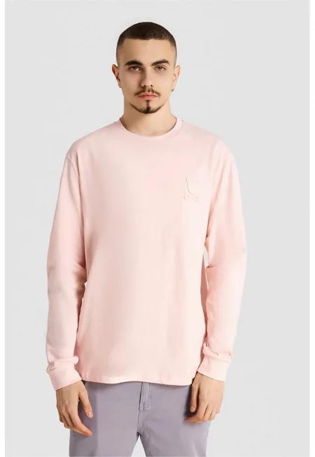 Унисекс памучна блуза - Пастелнорозов