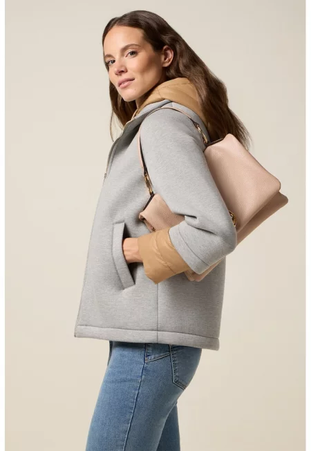 Яке с дизайн 2 в 1 и странични джобове - Сив меланж