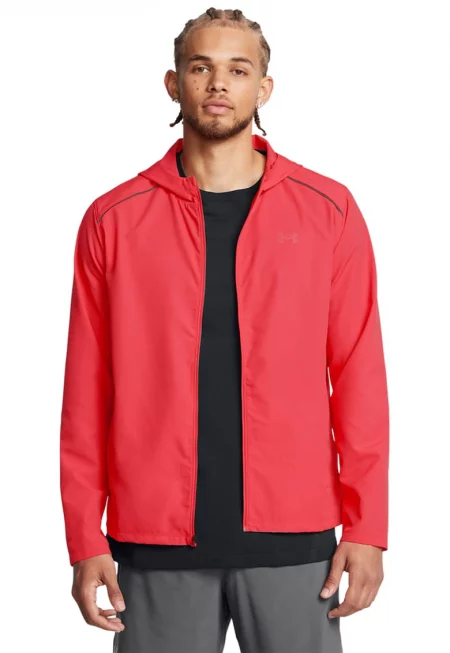 Яке за бягане UA Storm с качулка - Червен