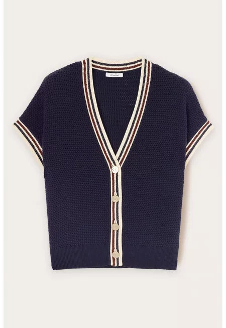 Жилетка с копчета и къси ръкави