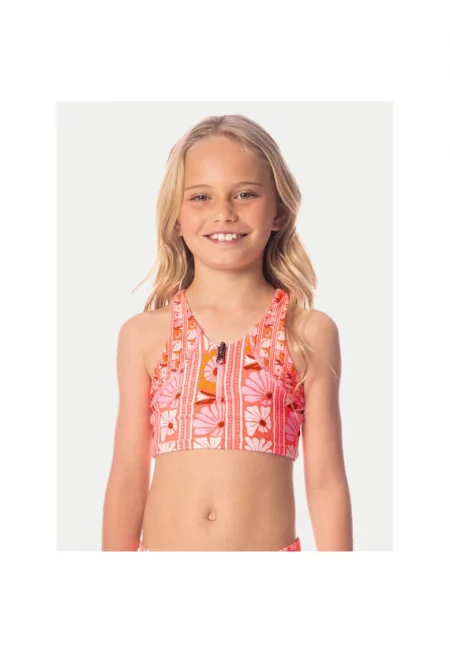 Бански за момиче -  304052781 - Полиамид/Полиамид/Еластан - Оранжев - Оранжев