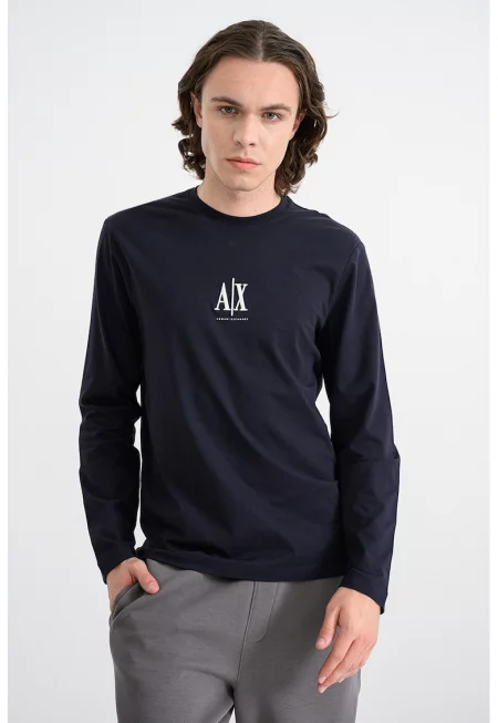 Блуза с лого - Ултрамарин синьо