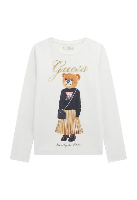 Блуза с шарка с плюшено мече