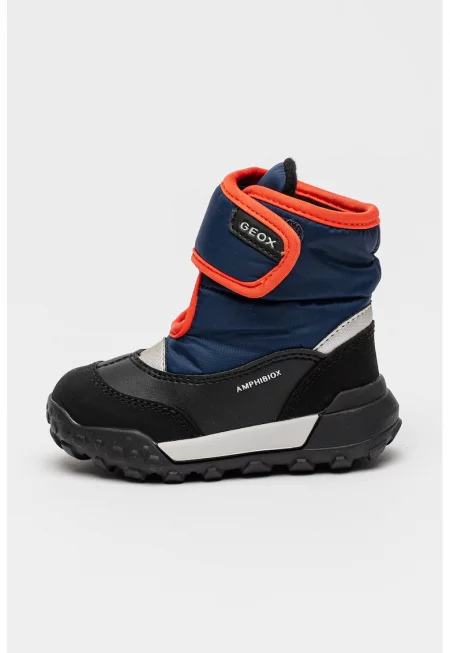 Боти с велкро - Оранжев/Тъмносин