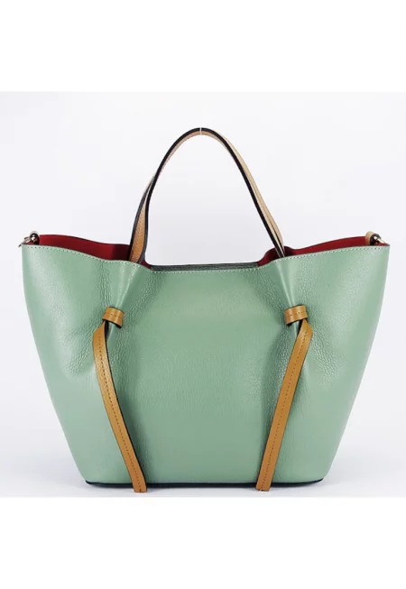 Чанта - естествена кожа с подвижна чантичка