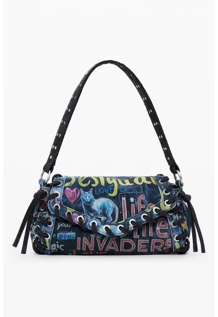 Чанта за рамо с фигурален принт