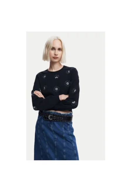 Дамска блуза -  304478109 - Памук/Полиестер - Черен - Черен