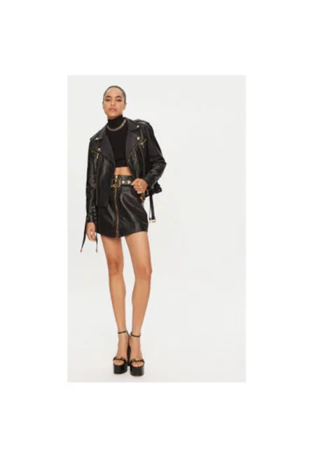 Дамска пола -  304381430 - Естествена кожа - Черен - Черен