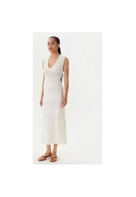 Дамска рокля  242-RMALISA - Вискоза/Полиамид - Бежов