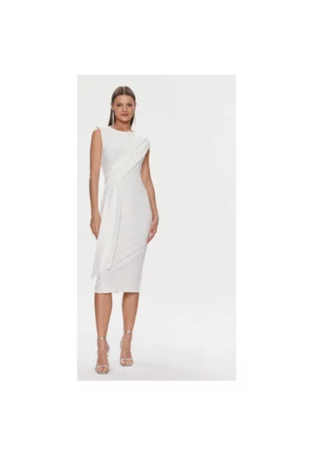 Дамска рокля - Ринасименто - 303991395 - Полиестер - Еластан - Бяла - Бял