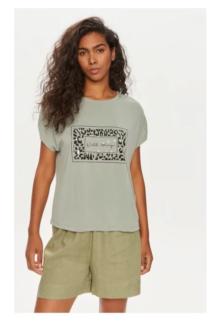 Дамска тениска -  18285 - Модал - Зелена