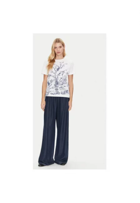 Дамска тениска -  304892851 - Органичен памук - Бяла - Бял