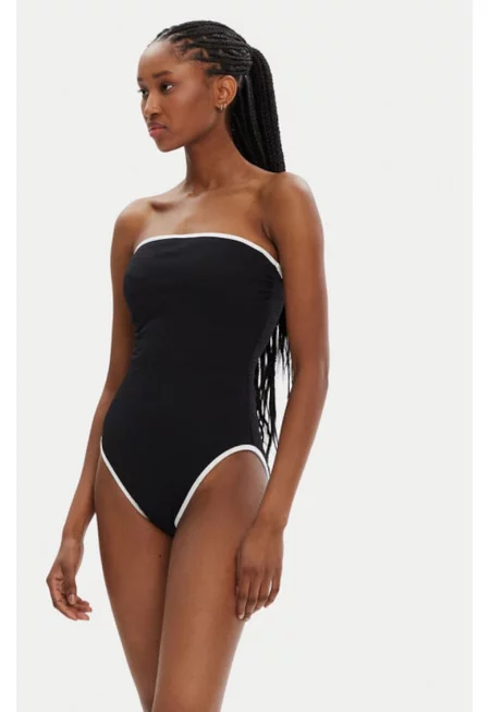 Дамски бански костюм -  304990564 - Найлон/Еластан - Черен - Черен