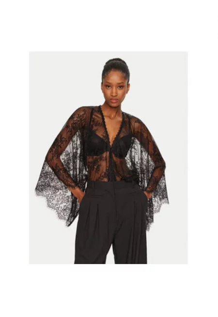 Дамски боди -  304891410 - Полиамид - Черен