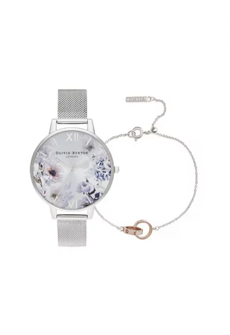 Дамски часовник -  Sunlight Florals OBGSET145 - Комплект с гривна