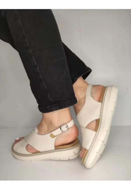 Дамски ежедневни сандали  D2K56-60 Бежов - Бежов