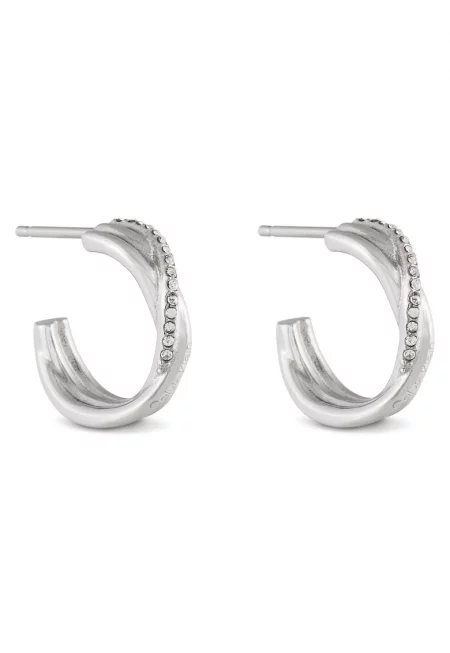 Дамски обеци -  сребристи - универсални