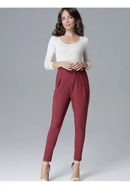 Дамски панталон Ленитиф червен